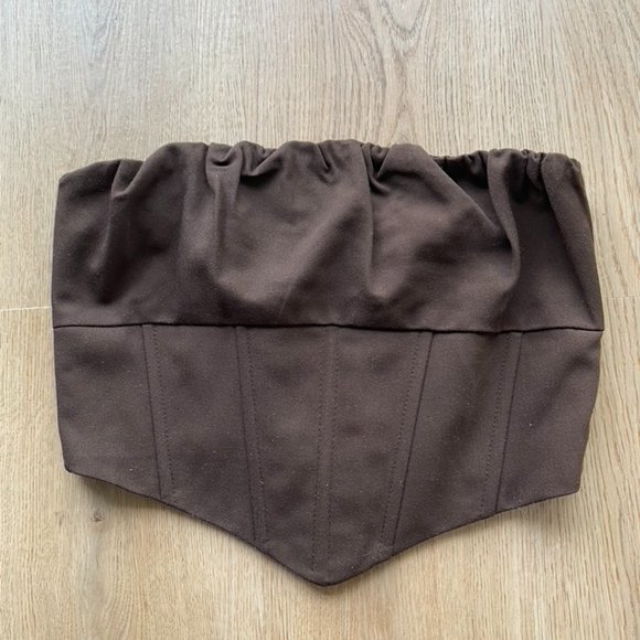 Edit by Nine Brown Corset Top - Picture 2 of 5